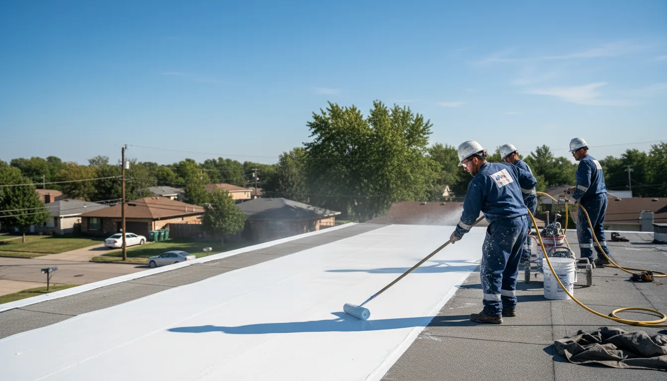 Commercial roof coating in Bomont, WV near me